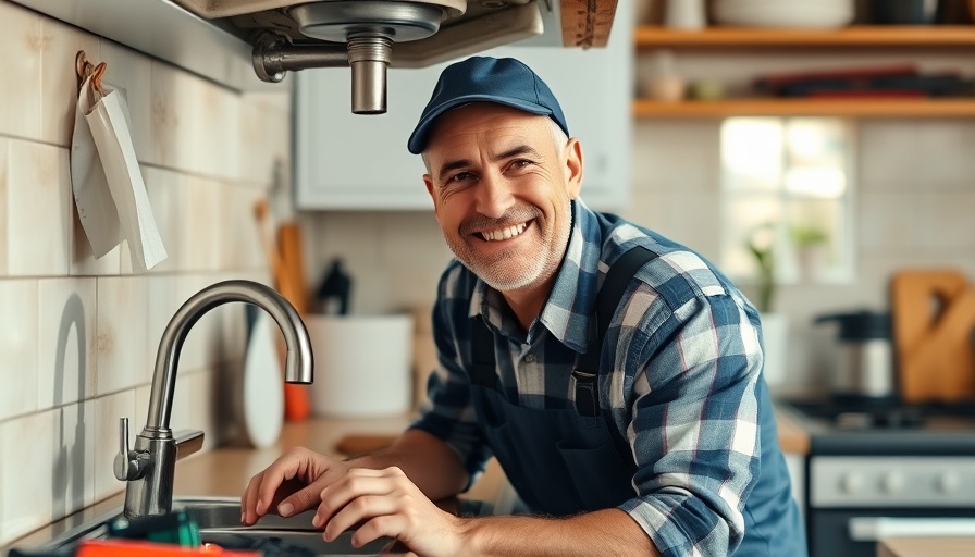 Reliable Plumbing Solutions for Orange County Businesses - Plumber inspecting kitchen sink in warm-lit kitchen.