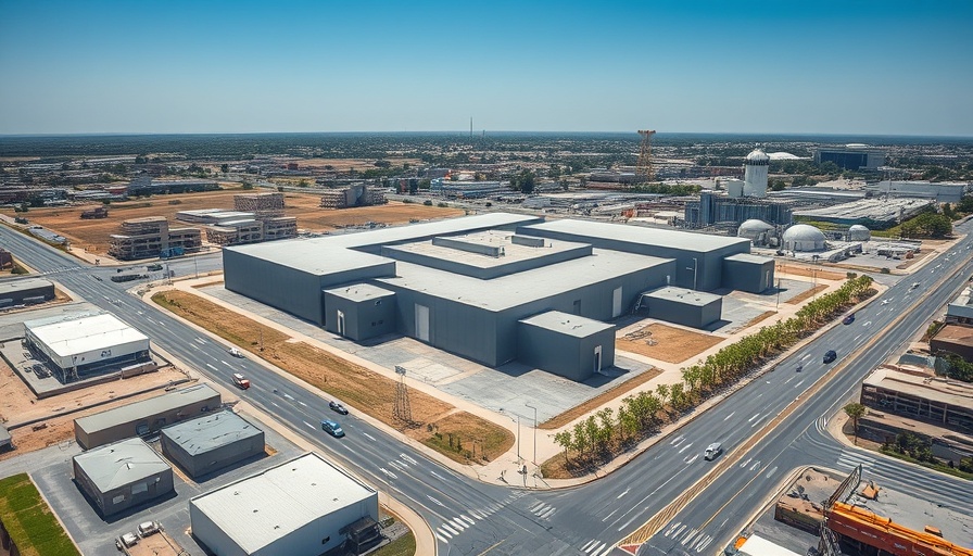 Bexar County Jail aerial view in urban environment, highlighting surrounding infrastructure.