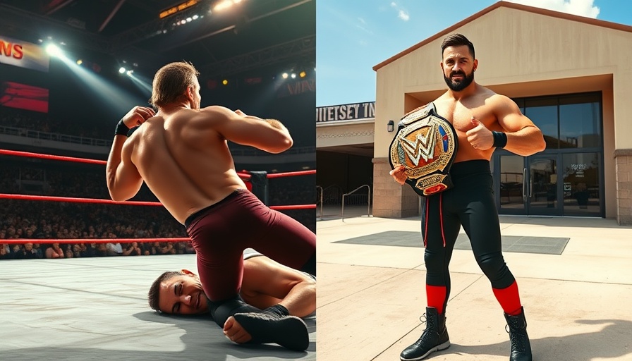 Raja Jackson Incident: wrestling match and champion pose.