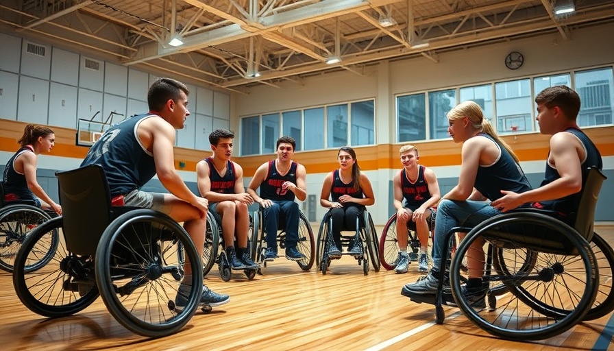 Youth wheelchair basketball team strategizes to foster resilience.