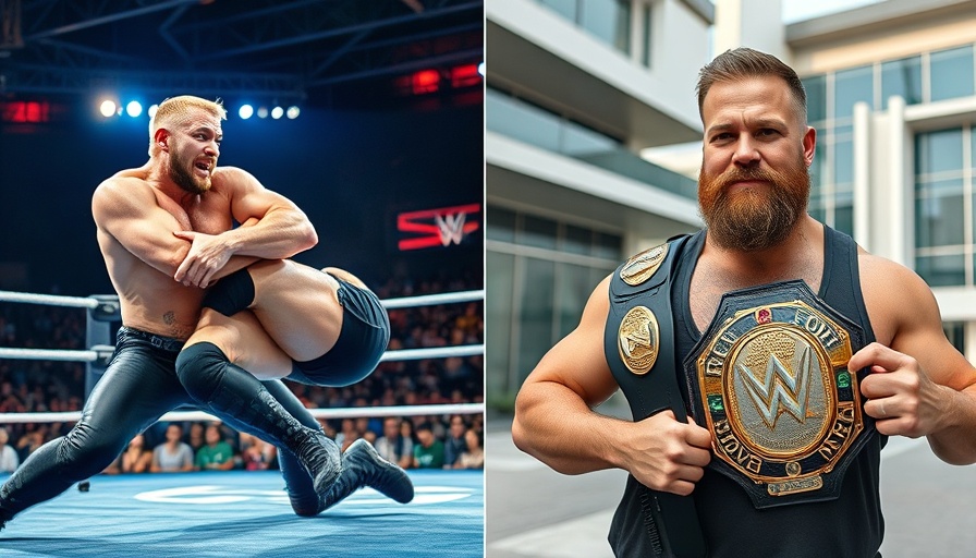 Raja Jackson wrestling incident; wrestler in action and champion display.