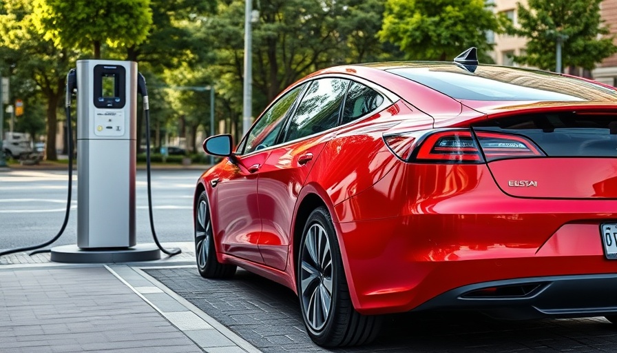Charging station with electric car, California electric bills reduction focus.