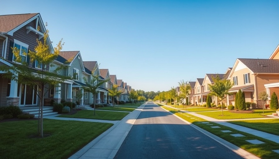 Row of modern homes in suburban neighborhood highlighting affordability concerns for homebuyers.