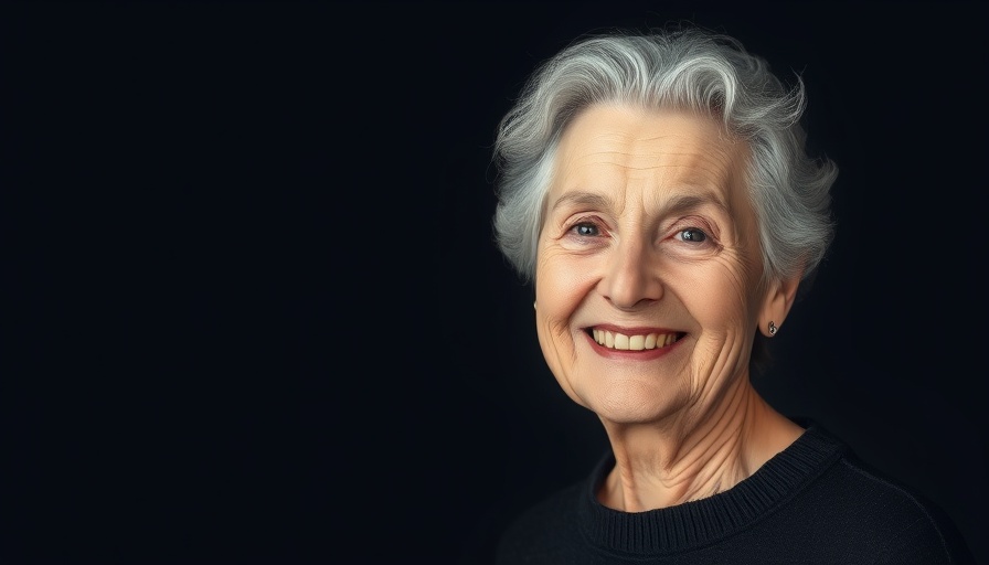 Elderly woman smiling warmly, Linda Goumas obituary.