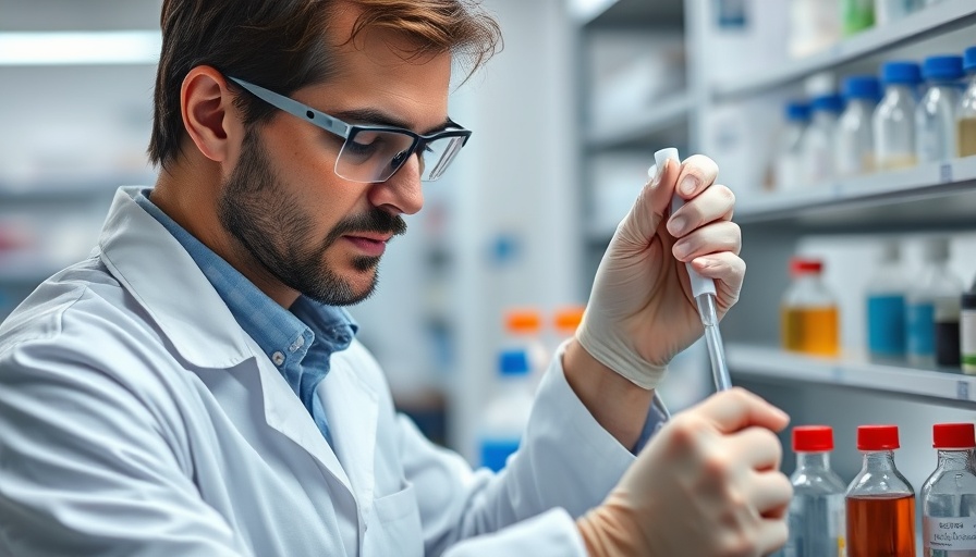 Scientist in California lab demonstrating support for UC research.
