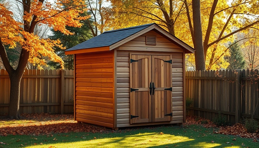 Backyard storage shed for DIY home projects.
