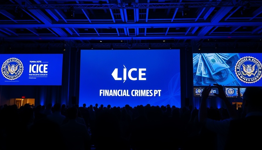 ICE hiring agents event with recruitment posters and crowd.
