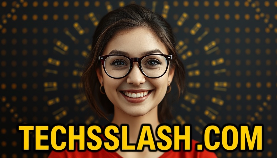 Techsslaash.com review feature with a smiling woman against a tech-themed backdrop.