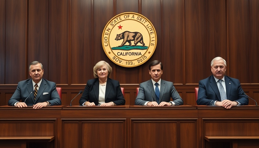 California Senate panel discussing AI-manipulated prices in formal session.