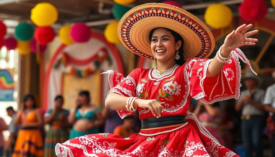 Traditional Mexican dancer performing at a Southern California festival.