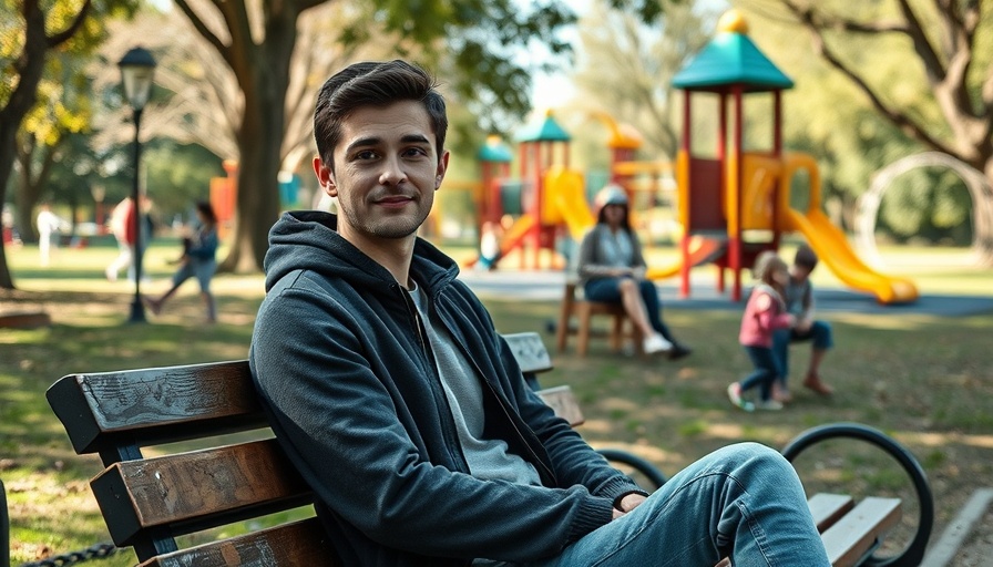 Young man at Pipers Meadow San Antonio living park, enjoying leisure.