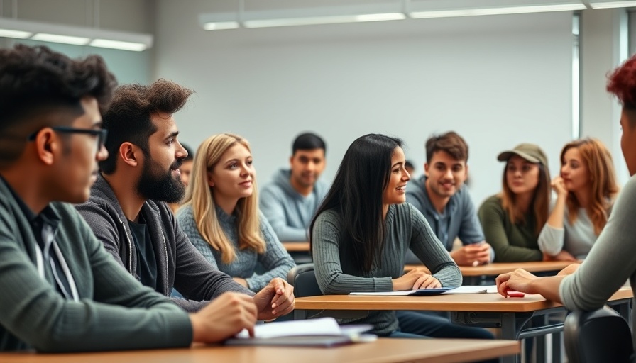 CSU students conversing in class, highlighting enrollment trends.