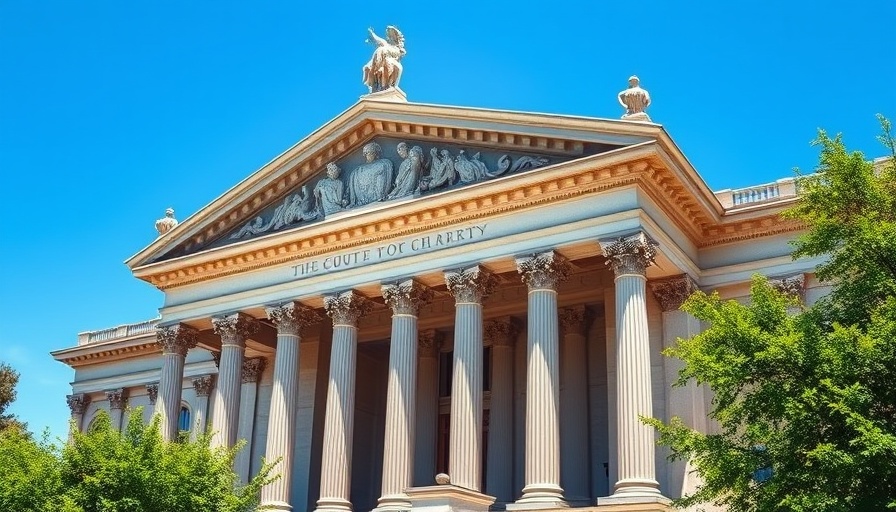 California courthouse representing housing fee legal dispute.