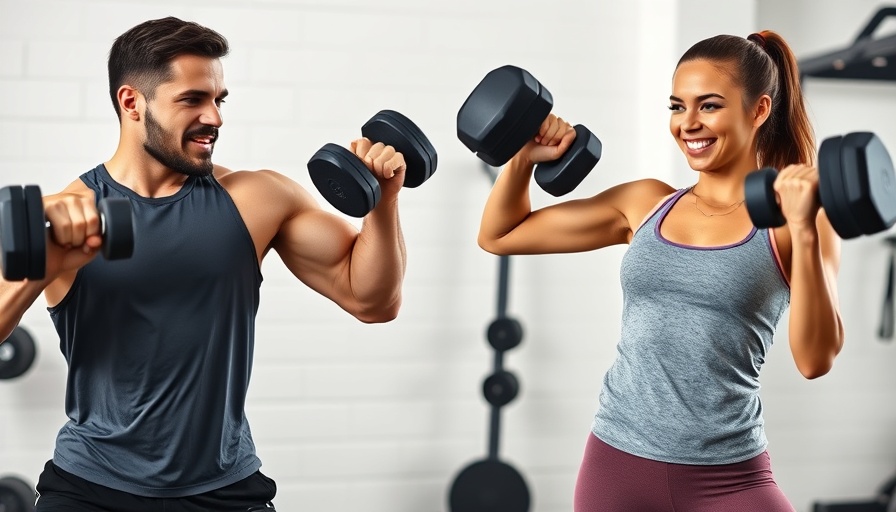 20-Minute HIIT Workout for Fat Loss with Dumbbells, energetic training scene.