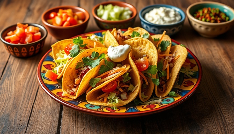 Kid-Friendly Mini Tacos Recipe featured with colorful toppings.
