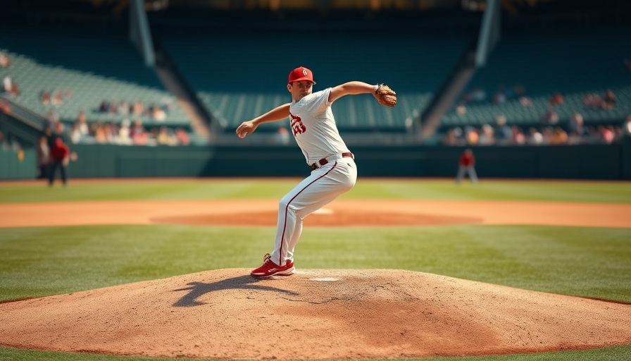 Mitch Farris MLB debut, player pitching in vibrant uniform.