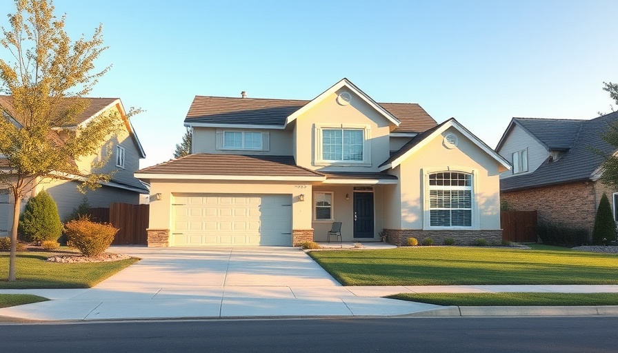 Suburban home with fresh exterior wall coatings in a peaceful setting.