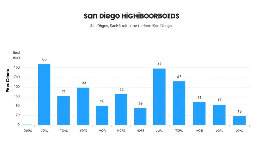 San Diego theft crime statistics bar chart for neighborhoods.