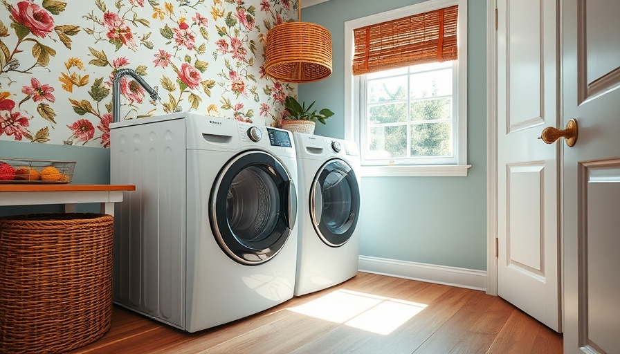 Vibrant laundry room showcasing walk-in closet design tips