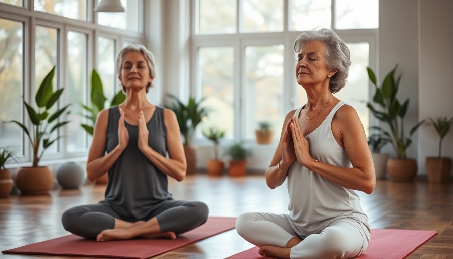 Older women meditating practicing breathwork for stress and trauma release.