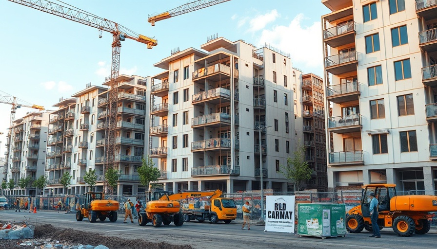 Encinitas housing development showing construction machinery and progress
