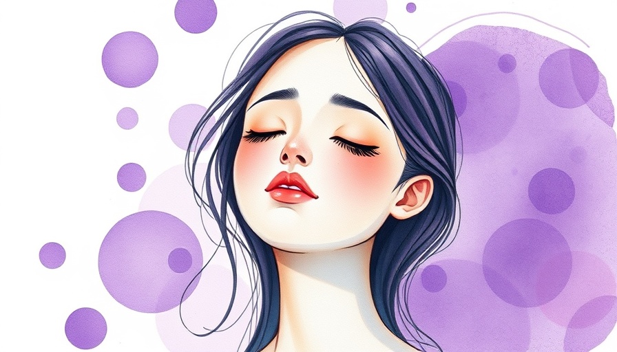 Artistic watercolor portrait of a serene woman, health and wellness theme.