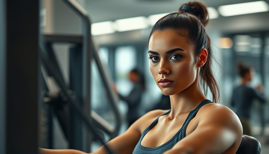 Effective chest training in Fresno - woman focusing on workout in gym.