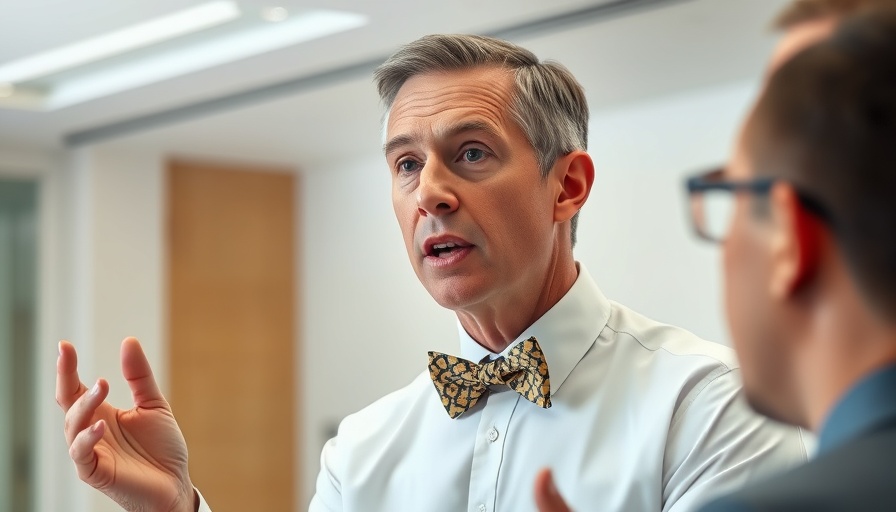 Middle-aged man discusses the RFK Jr. vaccine controversy indoors.