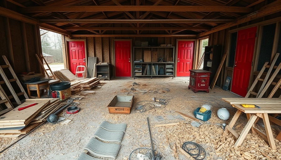 DIY safety hazards at cluttered home renovation site