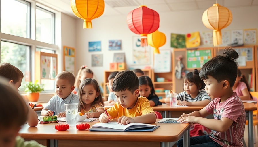 California schools recovery after Camp Fire with children learning in a colorful classroom.