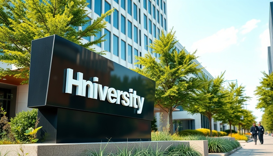 Opioid Settlements Impact on Local Health Initiatives sign at University Health campus.