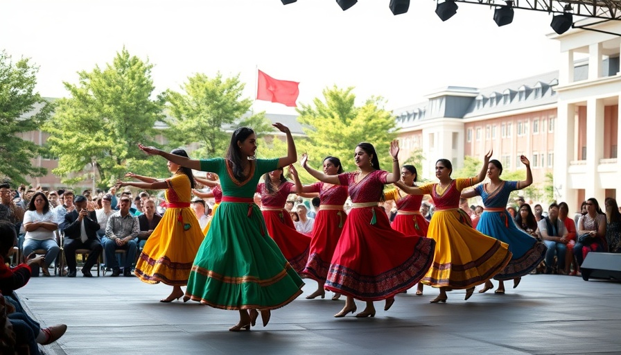 Funding for Hispanic-Serving Institutions cultural event with dancers performing.