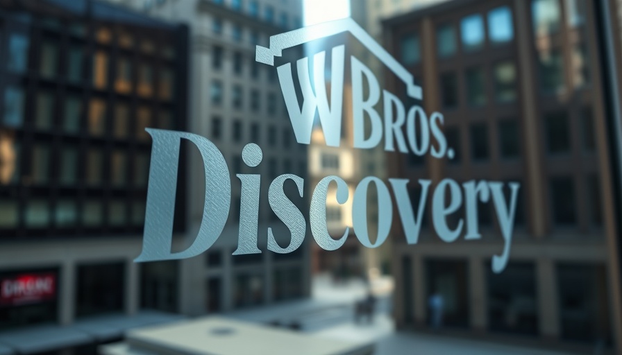 Warner Bros. Discovery logo on window, Paramount Skydance bid.