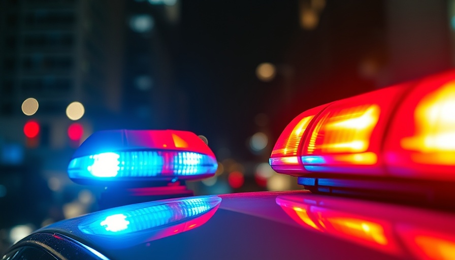 Flashing police lights for pedestrian safety in Oakland.
