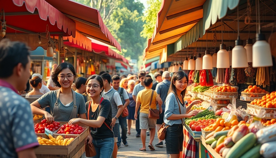 Vibrant local market scene showcasing resilience.