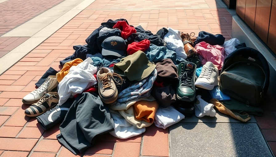 San Diego conservatorship filings pause, urban scene with scattered items on sidewalk.