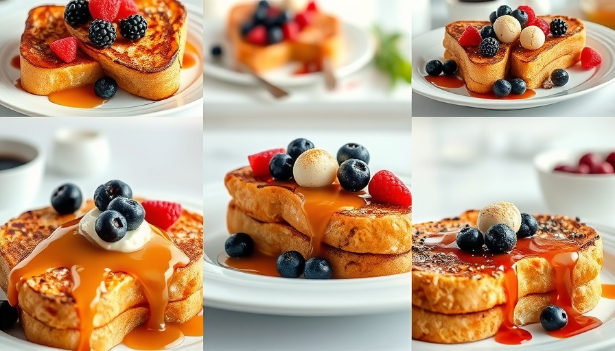 Collage showcasing the best French toast recipes with syrup and fruits.