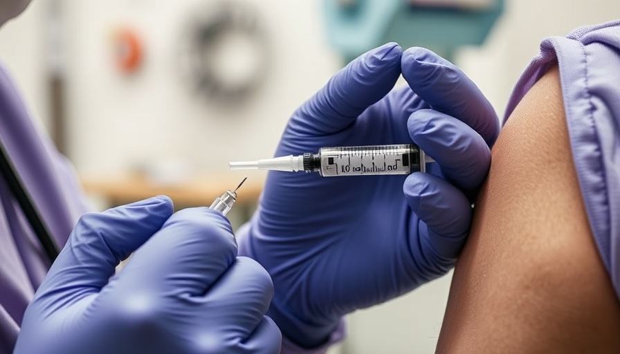 Close-up of vaccination in arm, related to California vaccine guidance