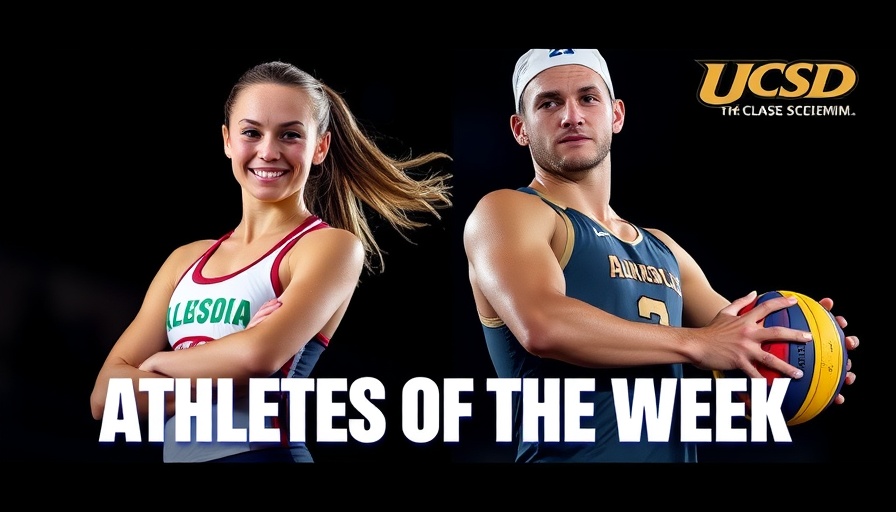 UCSD Athletes of the Week: female runner and male water polo player.