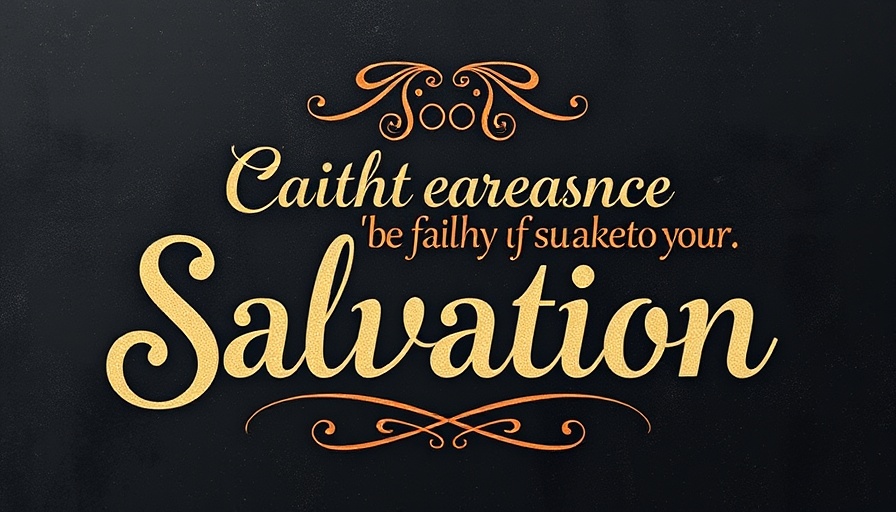 Inspirational quote art emphasizing faith, dark theme