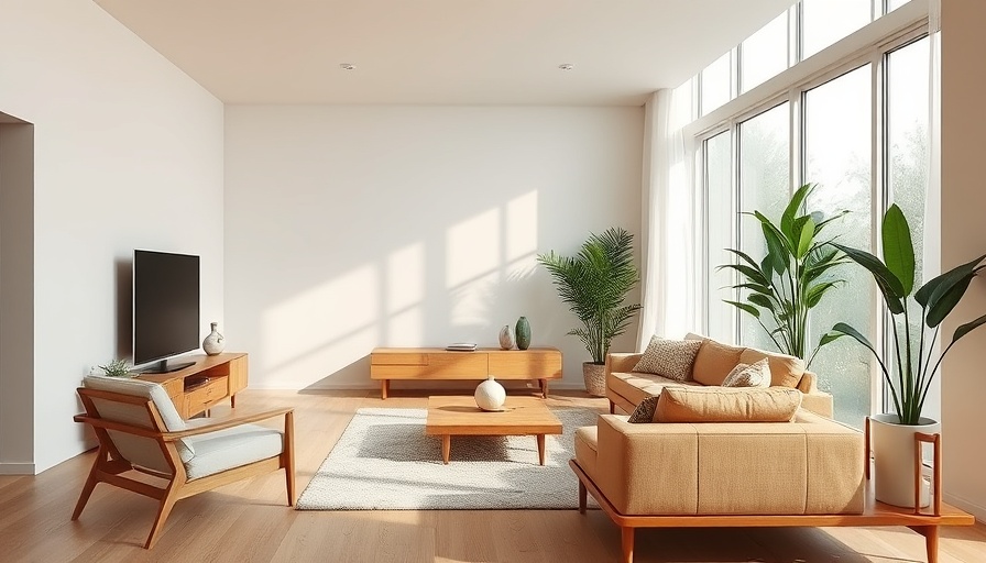 DIY wall art for renters in a minimalist modern living room.