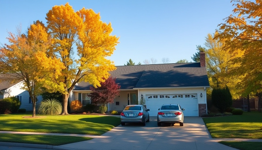 San Jose suburban house with autumn foliage, highlighting housing market trends.