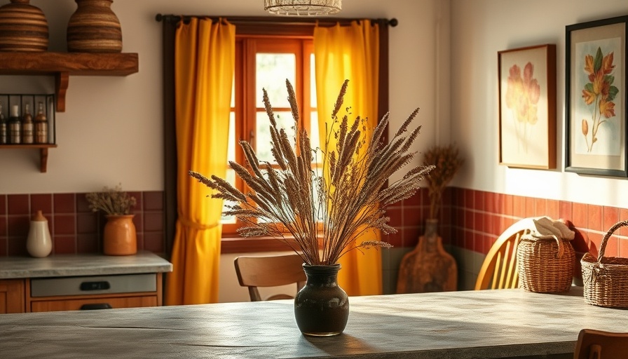 Rustic kitchen decor with autumn accents and dollar tree details.