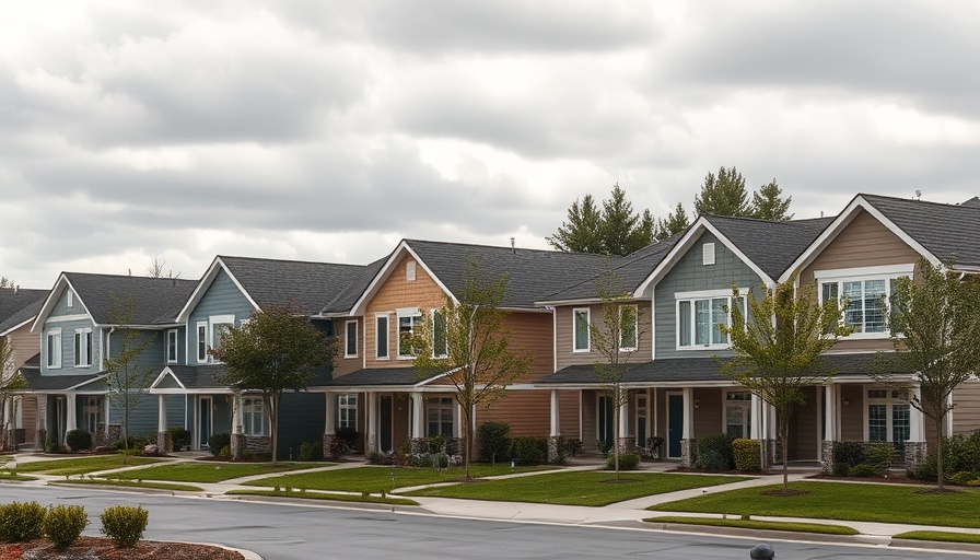 Suburban houses illustrating seasonal foundation care elements.
