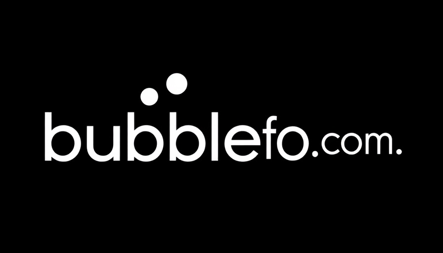 Modern logo design 'bubbleinfo.com' on black