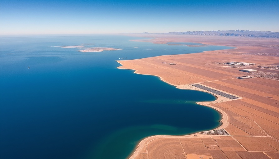 Aerial view of Salton Sea and desert, highlighting Salton Sea lithium mining controversy.