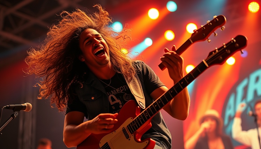 Chase McDaniel performing live on stage with guitar