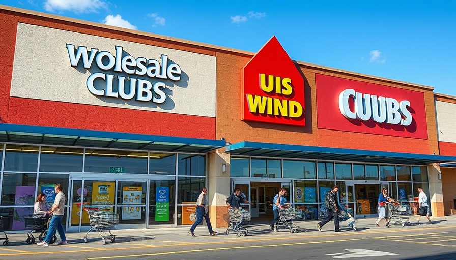 Wholesale club storefronts illustrate business growth strategies.