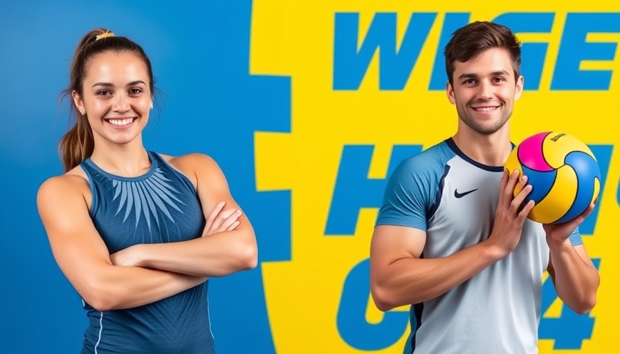 Two UCSD athletes of the week featured in a vibrant sports announcement.