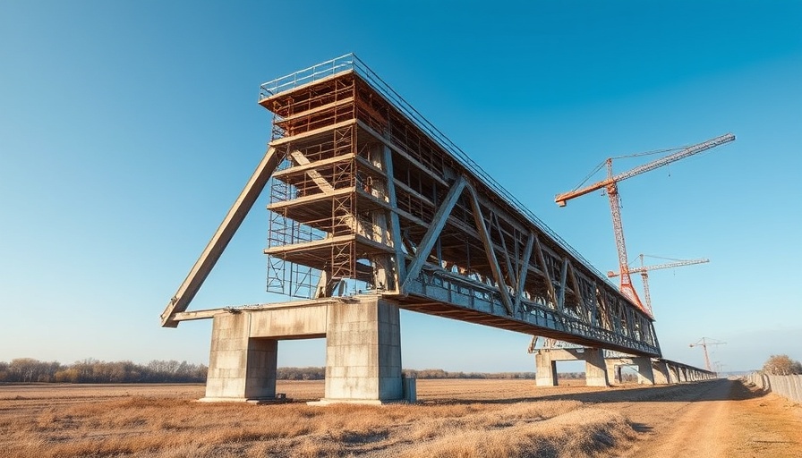 Unfinished railway bridge in San Diego's rail funding project.